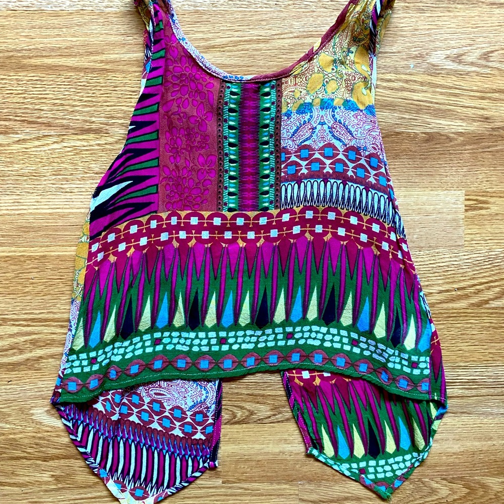 Patrons of Peace flows Bohemian sleeveless top